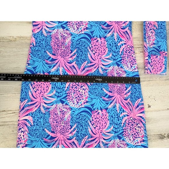 Lilly Pulitzer UPF 50+ Skipper Ruffle Dress in Blue Tropic Down Low Pineapple S - Picture 16 of 16